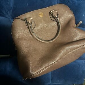 Brown Leather Handbag Tory Burch